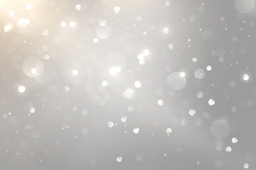 Abstract silver bokeh background