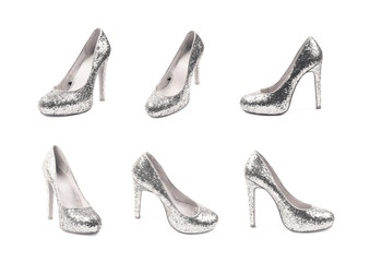 High-heeled footwear shoe isolated