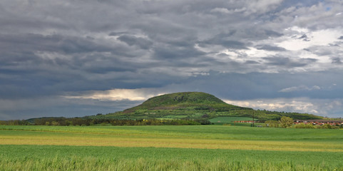 Dark clouds over the mountain