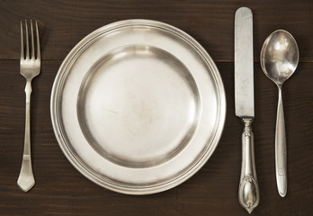 Vintage silver dinner set