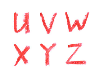 Set of letters isolated