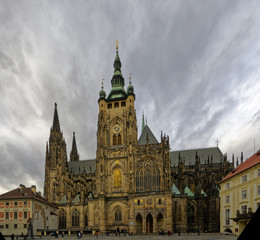 Scattered clouds over the church