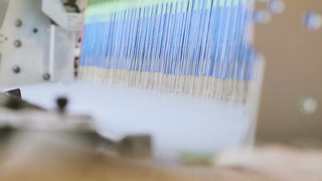 Manufacture Industrial Textiles Production Line with Automatic Weavers in a Factory