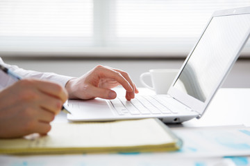 Businessman working in an office