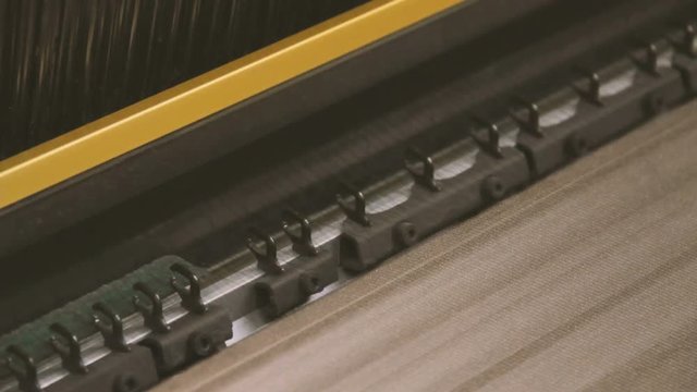 Manufacture Industrial Textiles Production Line with Automatic Weavers in a Factory