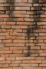Grunge brick wall background. Background of old vintage brick wall