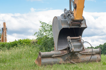 scraper in a sunny day