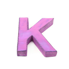 Fototapeta premium Single sawn wooden letter isolated