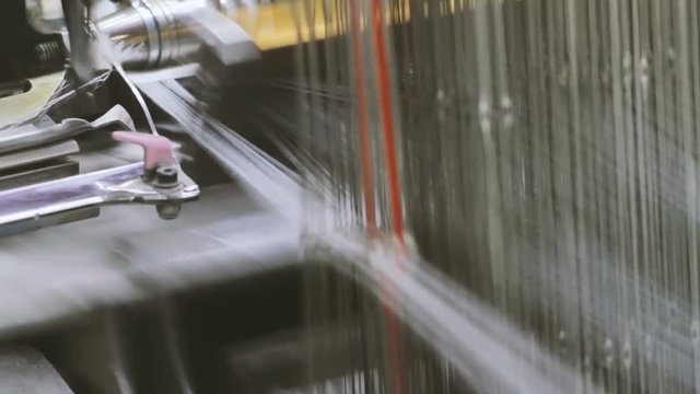 Manufacture Industrial Textiles Production Line with Automatic Weavers in a Factory