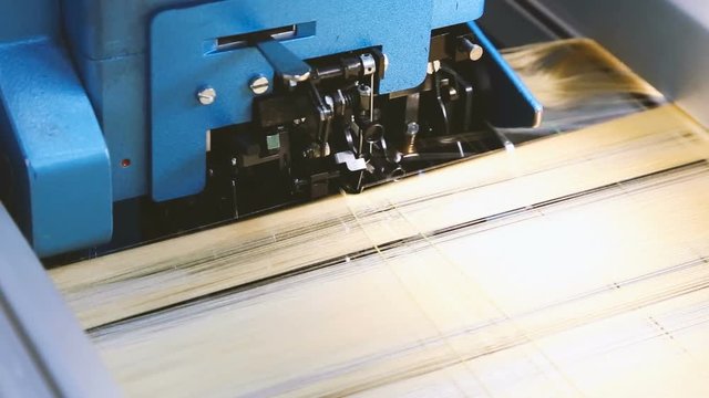 Manufacture Industrial Textiles Production Line with Automatic Weavers in a Factory