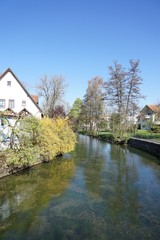 Fototapeta na wymiar Stadtbild Giengen an der Benz am Fluss
