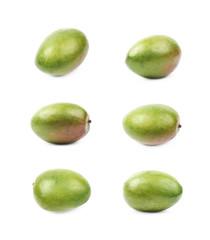 Single ripe mango fruit isolated