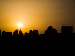 Fototapeta na wymiar Sunset city
