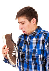 Young Man with a Sneaker