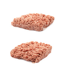 Pack of a minced meat isolated