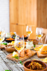 Food and drink Table, Enjoying Dinning Eating Concept