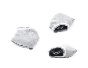 Gray low-cut ped socks isolated