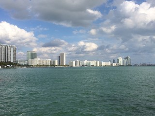 Fototapeta premium Skyline of Miami from the waterside