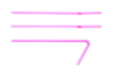 Fototapeta premium Plastic drinking straw isolated