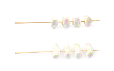 Multiple marshmallows on a stick