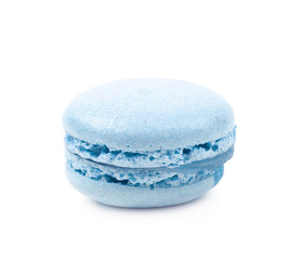 Single macaron cookie isolated