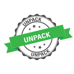 Obraz premium Unpack stamp illustration