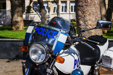 police motorcycle Police in the park