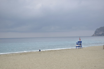Fototapeta premium Deserted beach in spring