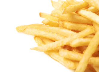 Pile of a french fries isolated