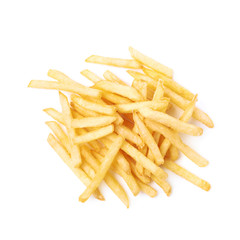 Pile of a french fries isolated