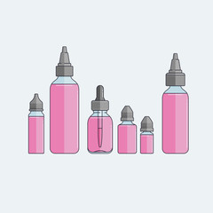 Set of vape e-liquids