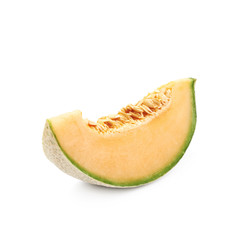 Single slice of a melon
