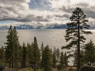 Stormy weather over Lake Tahoe, Nevada
