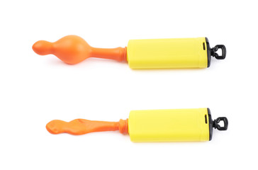 Plastic balloon blowing pump isolated