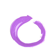 Circle made with a paint stroke isolated