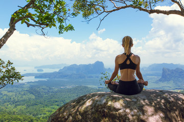 serenity and yoga practicing meditation