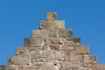 old scottish crow-stepped gable