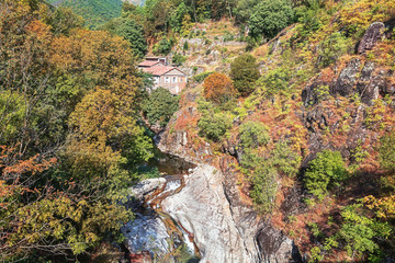 House along the river Volane near the village Antraigues-sur-Volane