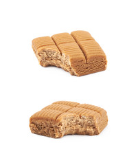 Toffee confection bar isolated