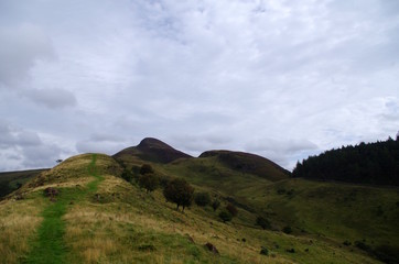 Fototapeta na wymiar Ausblick von Berg in den schottischen Highlands