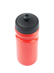 Plastic sport water bottle isolated