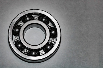  Chrome plated bearing on a white background