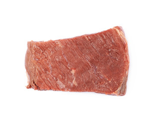 Single slice of beef meat isolated