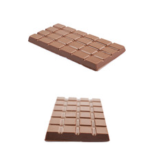Single chocolate bar isolated