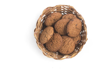 whole grain cookies into a basket