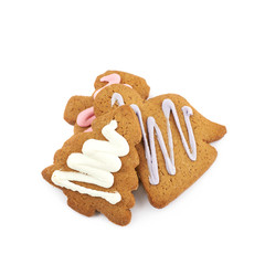 Figure shaped gingerbread isolated