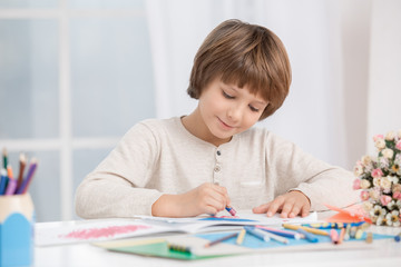 Little Boy Child Drawing Creativity Talent Concept