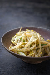 Traditional Japanese Tsukemono as close-up on a bowl