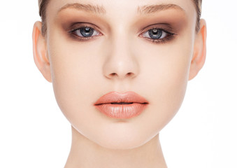 Fototapeta premium Beauty fashion model portrait with natural make up