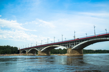 Fototapeta na wymiar Poniatowski bridge, Warsaw Poland